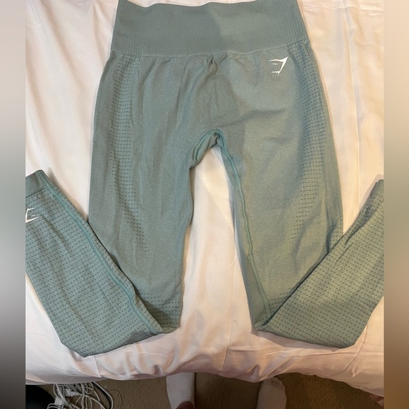 GymShark Vital Seamless Light Blue Leggings Size Medium - Picture 2 of 11